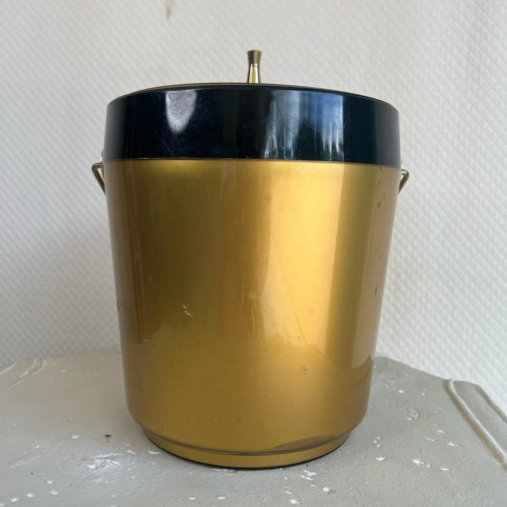 Mid Century Ice Bucket Wine Chiller, Atomic Style Vintage 1960s
